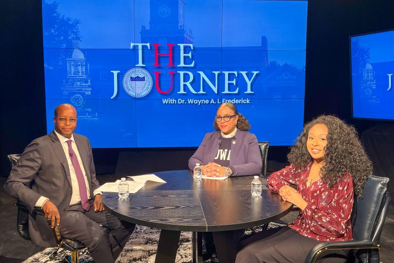 Dr. Frederick recording The Journey 501