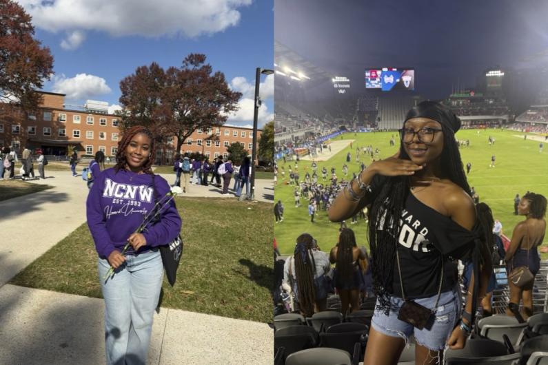Photos of Howard sophomores Layla Wade and NiKayla Tinker 