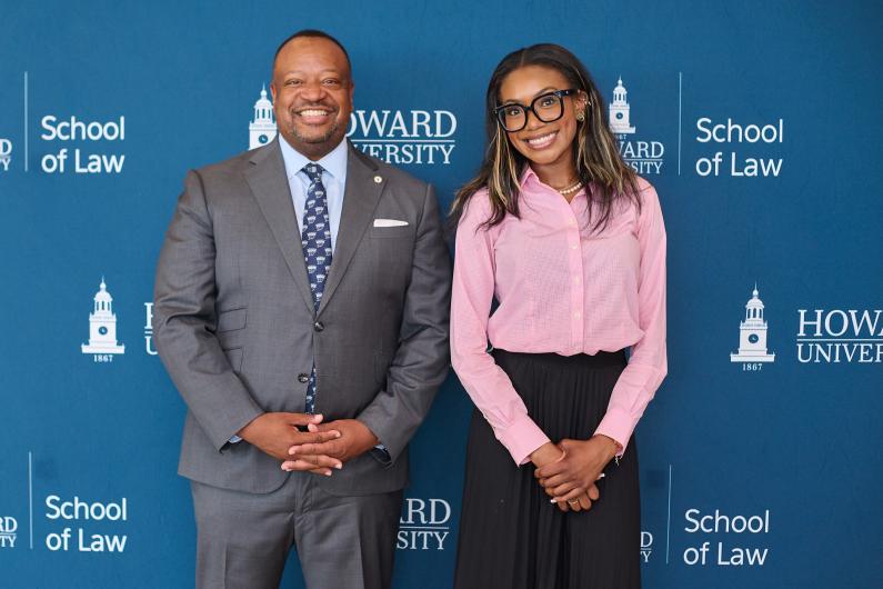 Madison Medard with Dean Roger Fairfax