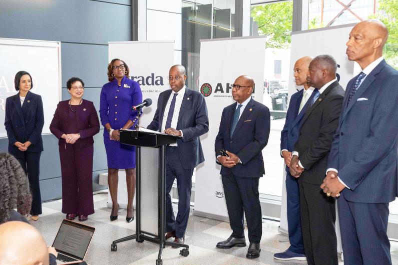 President Frederick and HBCU presidents at AHRI launch