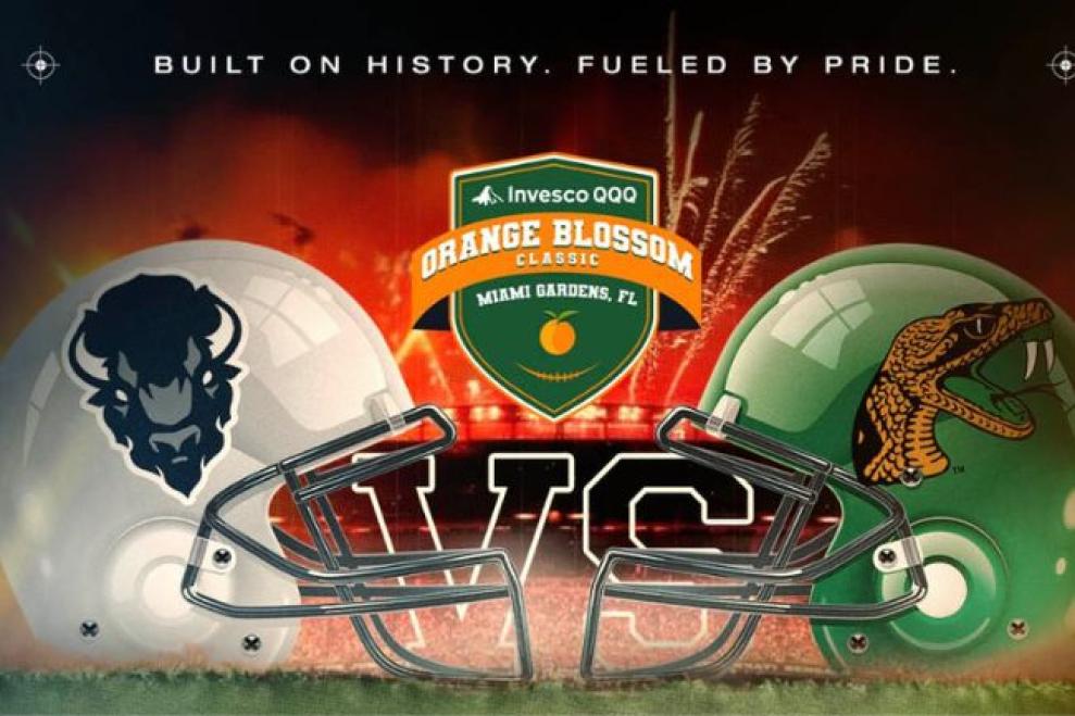 Orange Bowl Classic - Bison and FAM U Helmets 