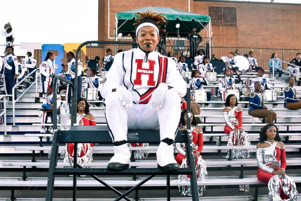 Drum major Alana Howard