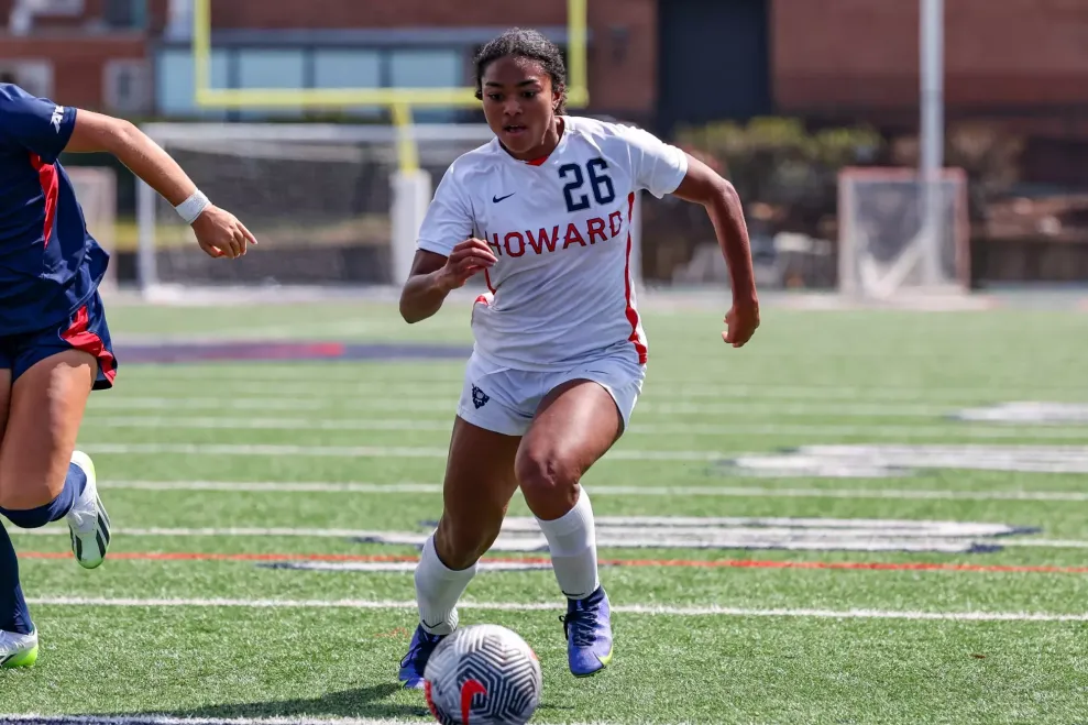 Howard women's soccer hero image