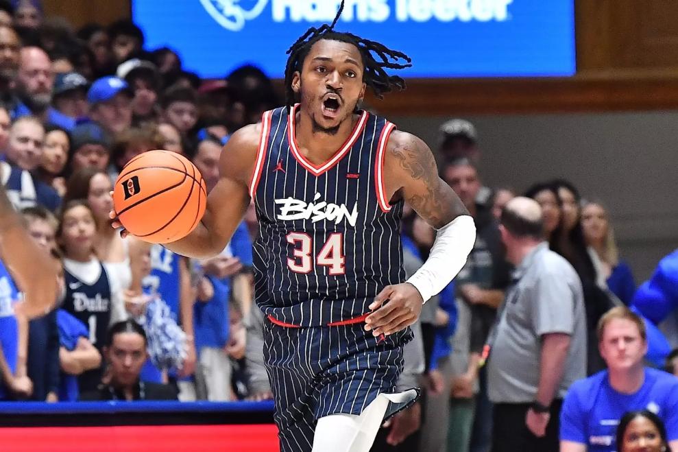 Howard University guard Bryce Harris on the court 