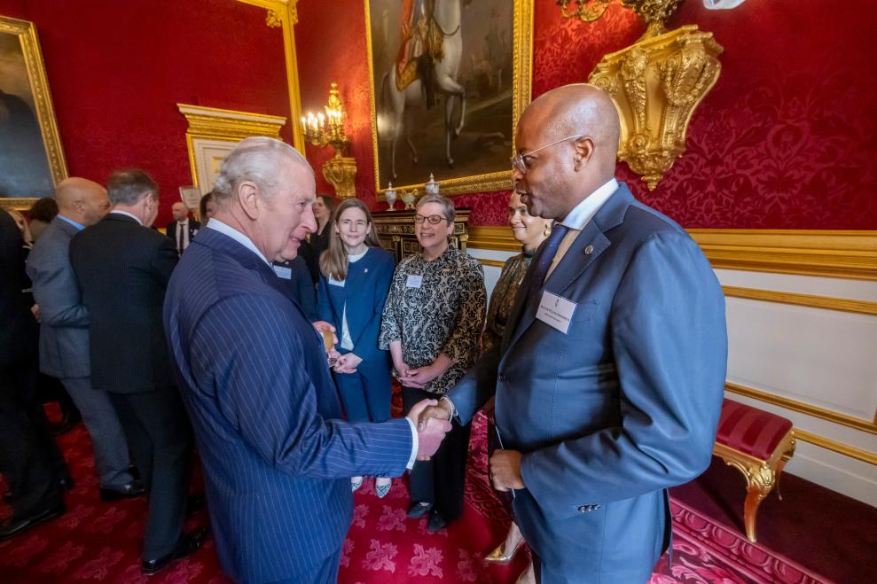 President Wayne Frederick with King Charles III