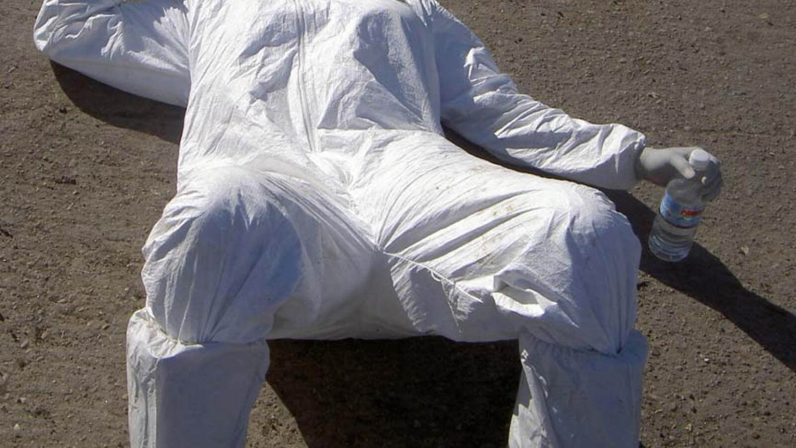 A Howard student is exhausted after volunteering all day in New Orleans after Katrina.