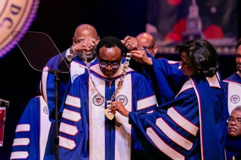 Howard University President Vinson at Inauguration