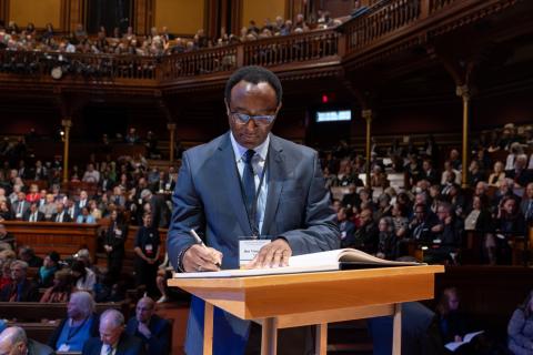 President Ben Vinson III at induction ceremony