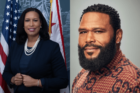 Muriel Bowser and Anthony Anderson