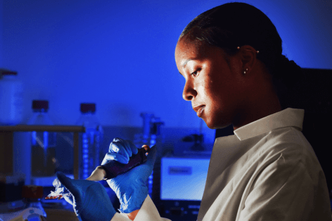 Howard University Researcher in a Laboratory