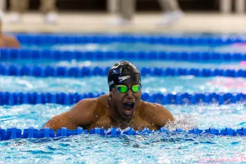 Howard swim team member