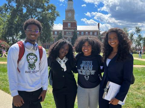 Students on the yard B