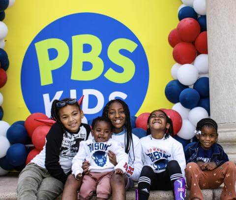 FamFest PBS logo and kids