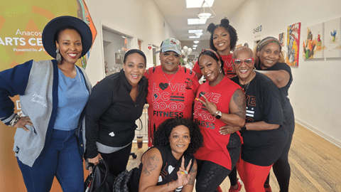 Fusion Festival Collective Wellbeing group photo. Credit Geneva Greene