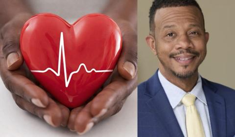 raymond yound and image of a heart in a person's hands