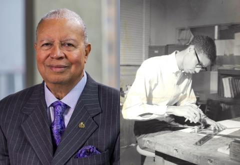 Judge Dixon official headshot and image of him on Bison Yearbook