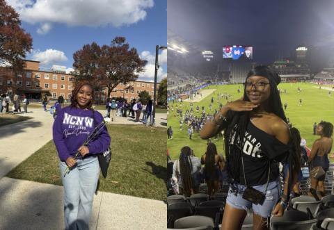 Photos of Howard sophomores Layla Wade and NiKayla Tinker 