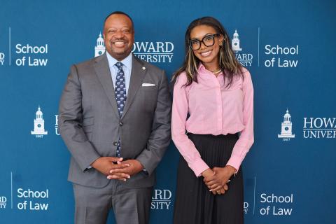 Madison Medard with Dean Roger Fairfax