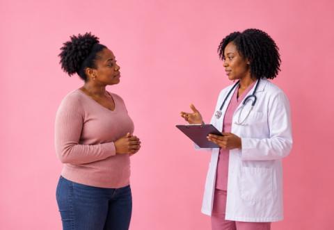 Doctor speaking with a patient