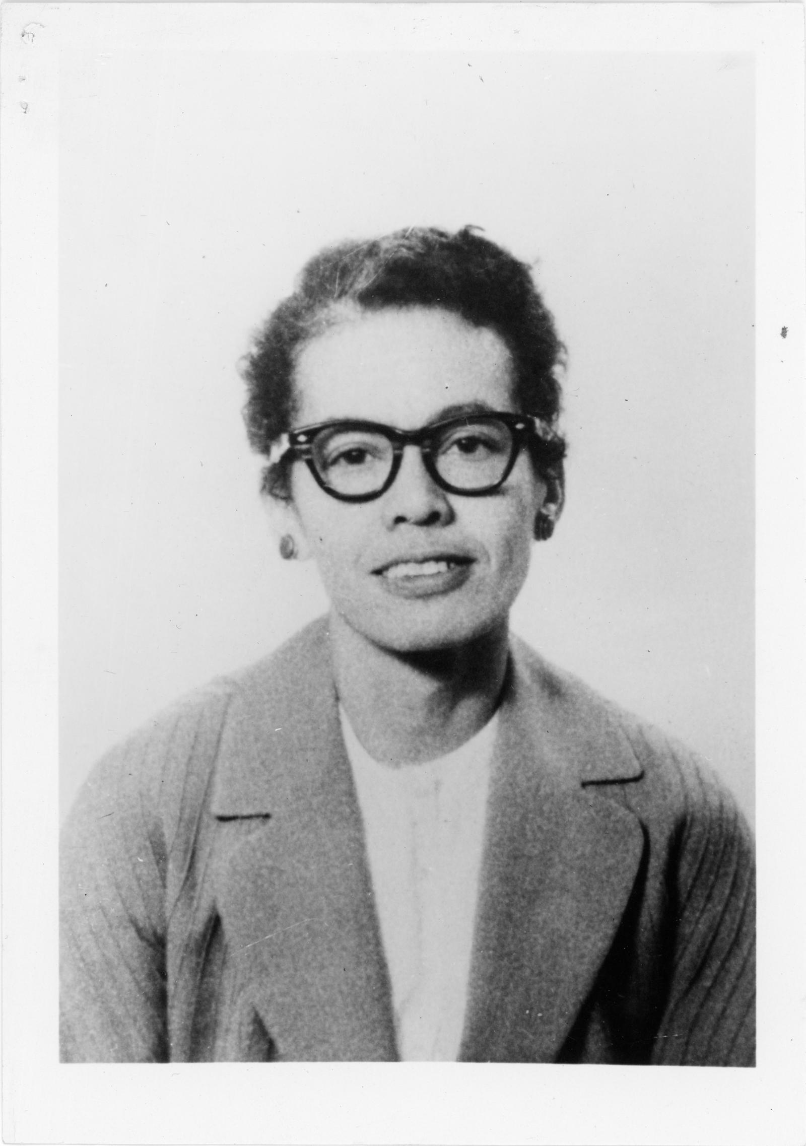 B/w portrait of Pauli Murray