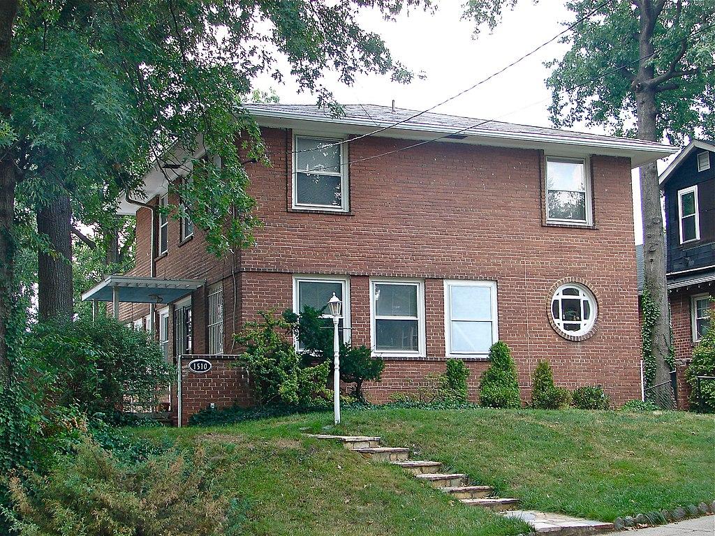 two story brick house belonging to Ralph Bunche