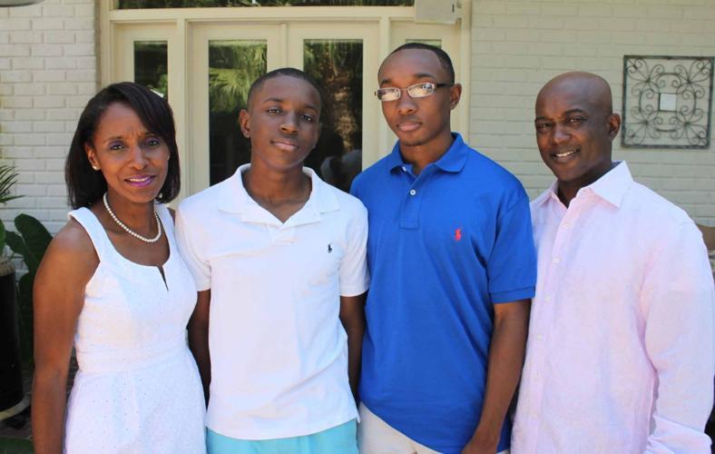 Image of the Rice Family - Vonda, sons Charles III and Jordan, along with father Charles Jr
