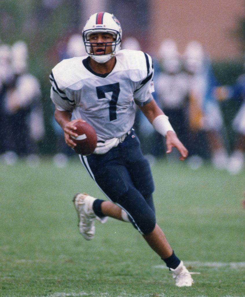 Jay Walker playing football at Howard in the '90s