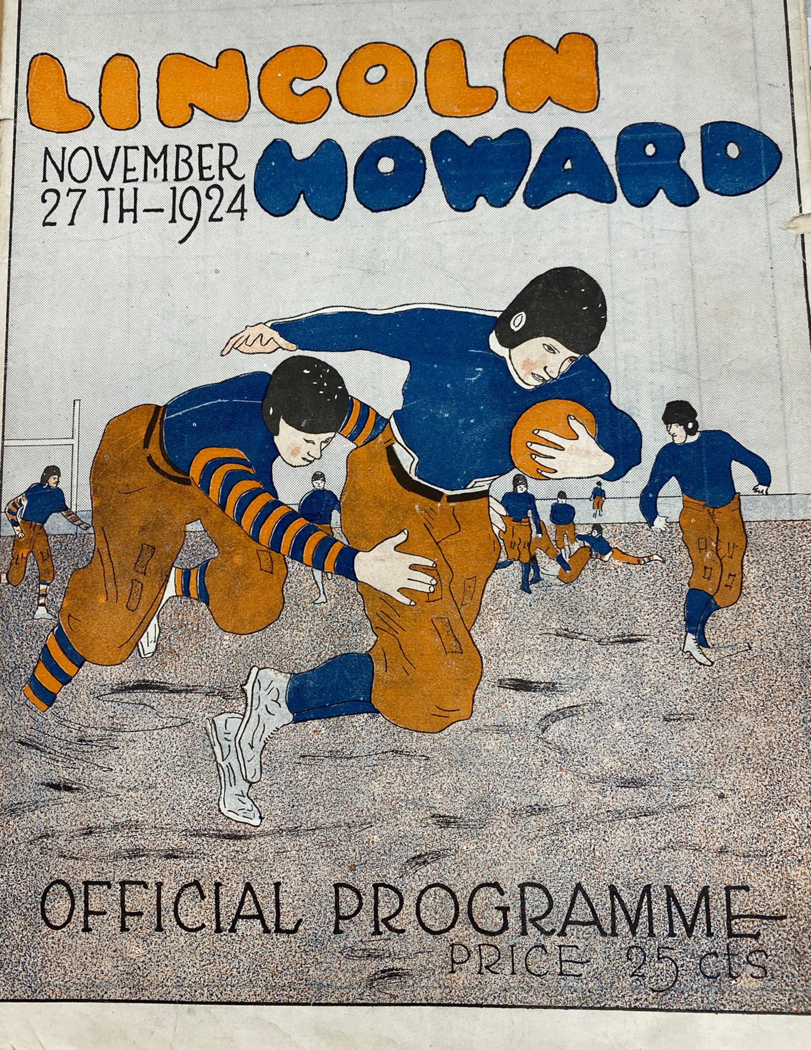 Howard University 1924 homecoming program