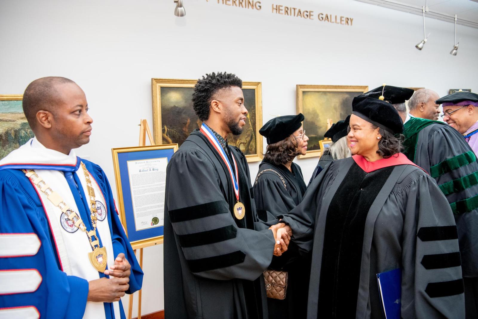 Dean Holley and Chadwick Boseman and Dr. Frederick