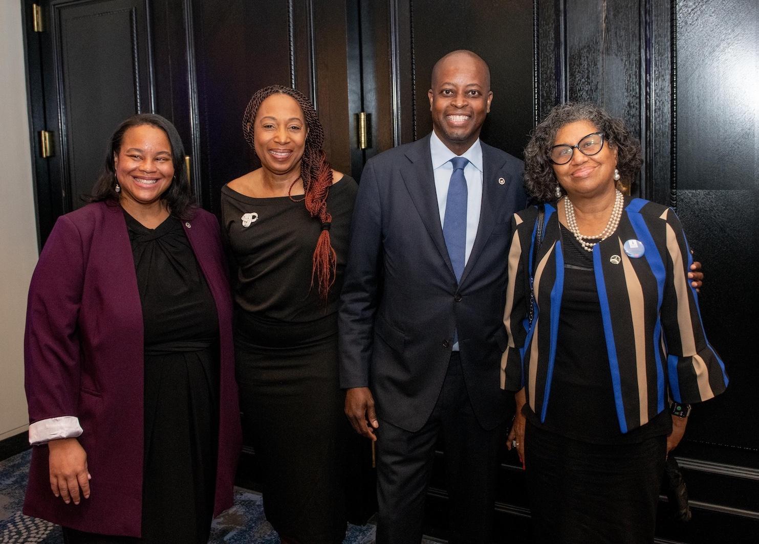 Dean Holley, Dean Spivey-Brown, President Frederick and Dean Crewe