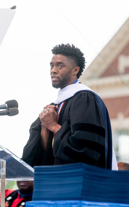 Chadwick Boseman as 2018 Commencement Orator