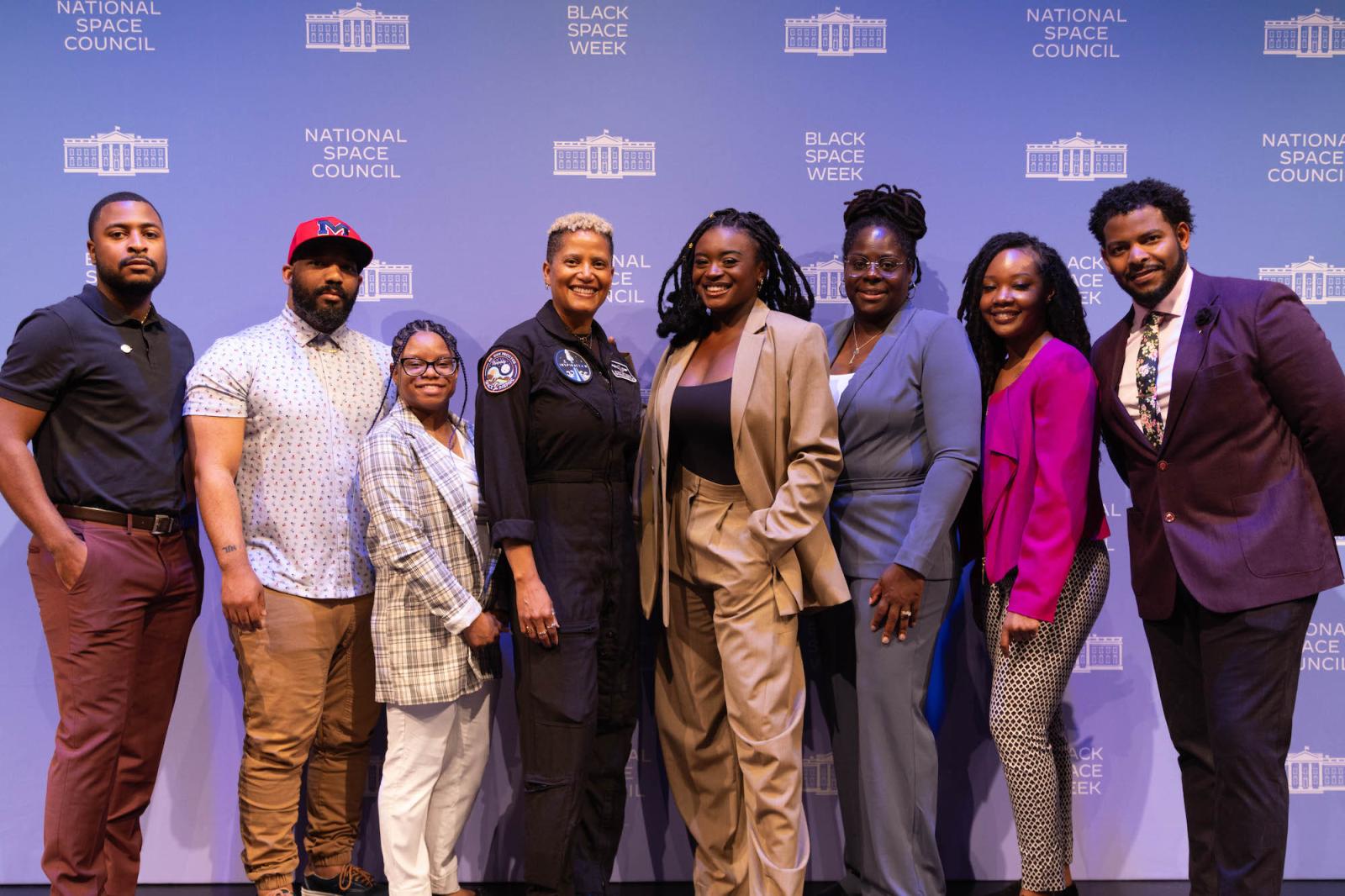 Black In Astro members with panelists Dr. Sian Proctor and Celia Rose Gooding