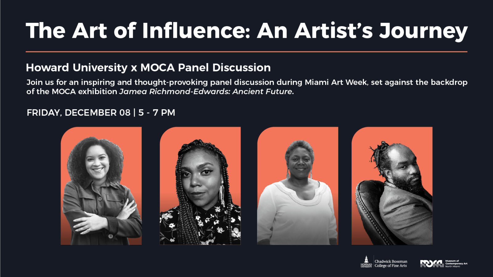 Howard University will host "The Art of Influence: An Artist's Journey" at the Museum of Contemporary Art North Miami on December 8