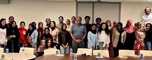 Dean Bernard Richardson with the Muslim Student Association 