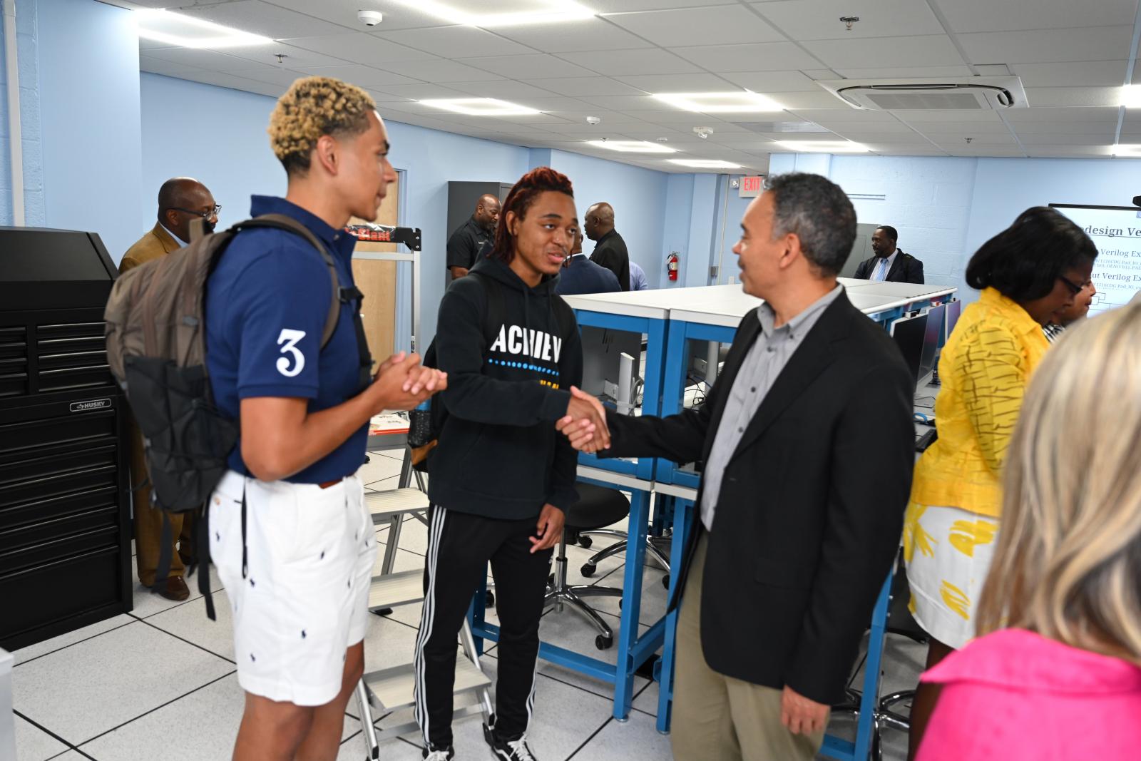 Smith is a two-time HBCU graduate, earning degrees from Tuskegee University and North Carolina A&T University and spoke to students about how those HBCU experiences drive him today. (Source: Howard University)