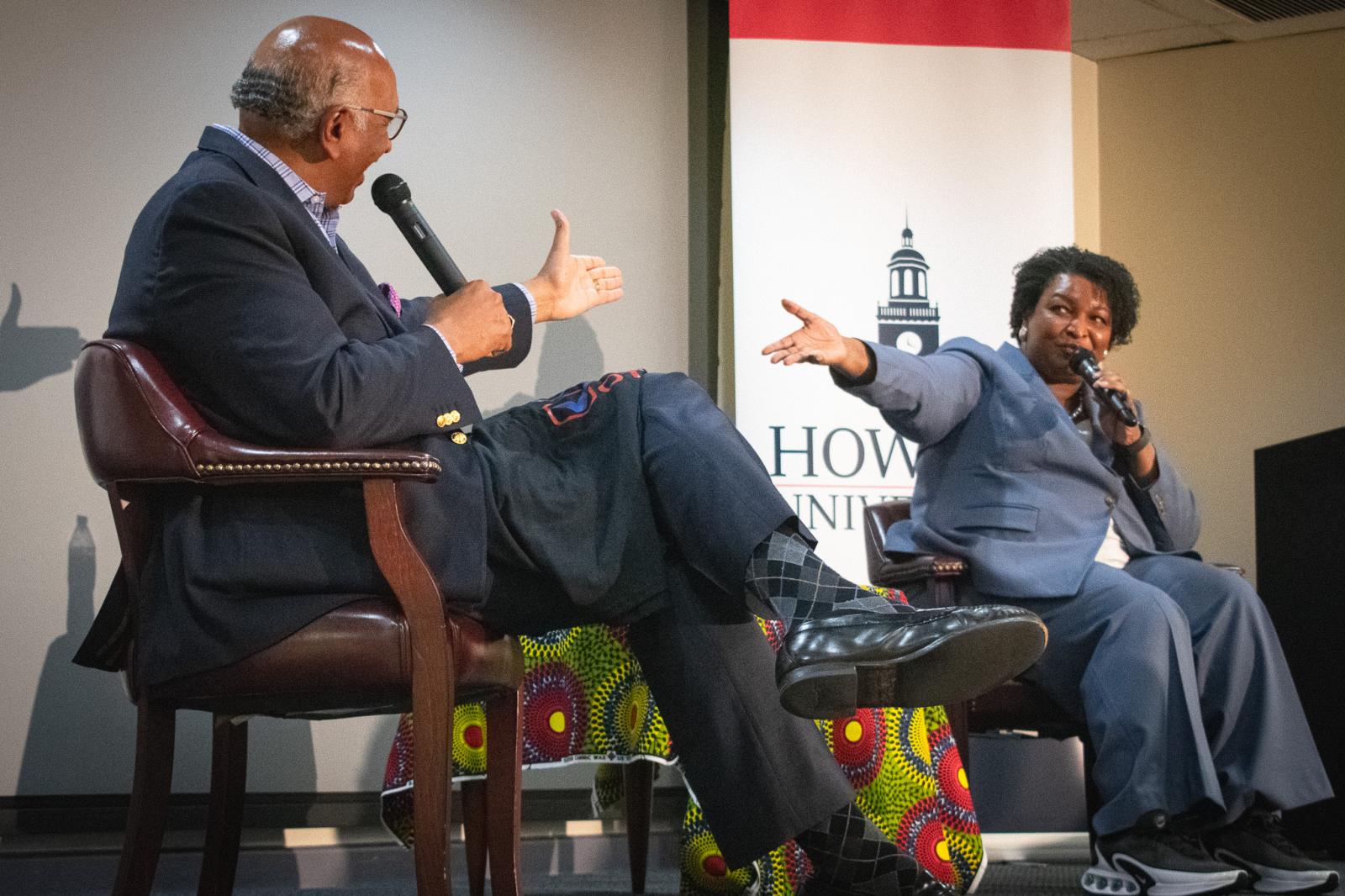 Stacey Abrams and Michael Steele