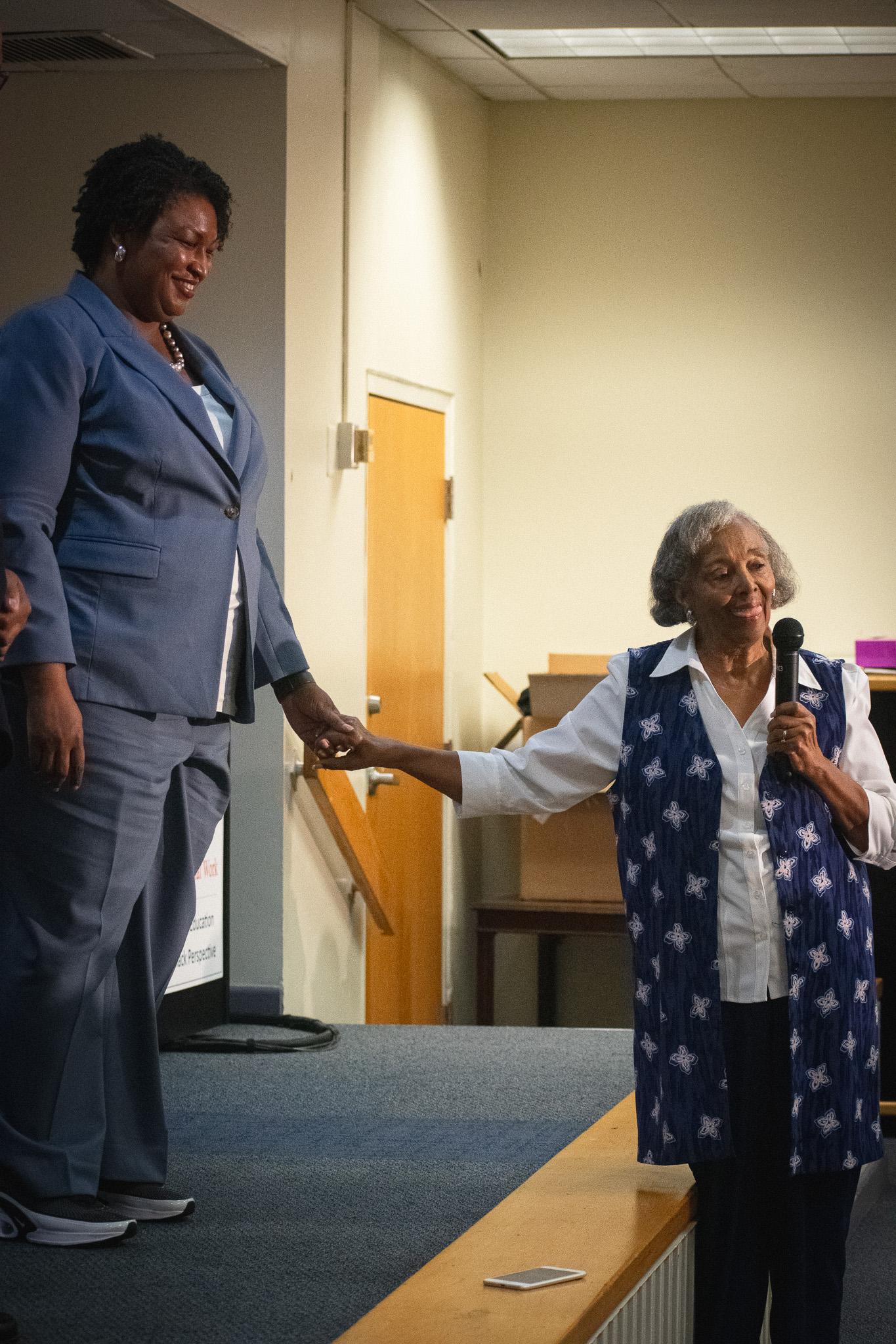 Stacey Abrams and Patricia Turner Walters