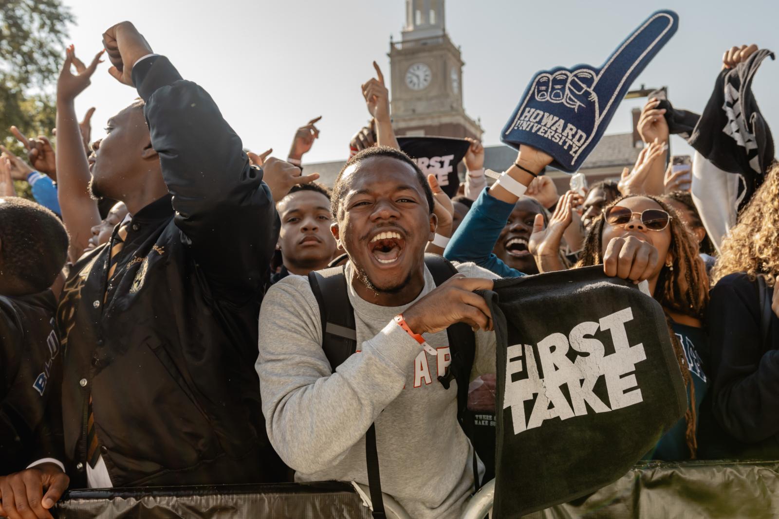 Kenneth Barnes First Take's Visit to Howard University, hosted by Stephen A. Smith, Shannon Sharpe, and Molly Qerim