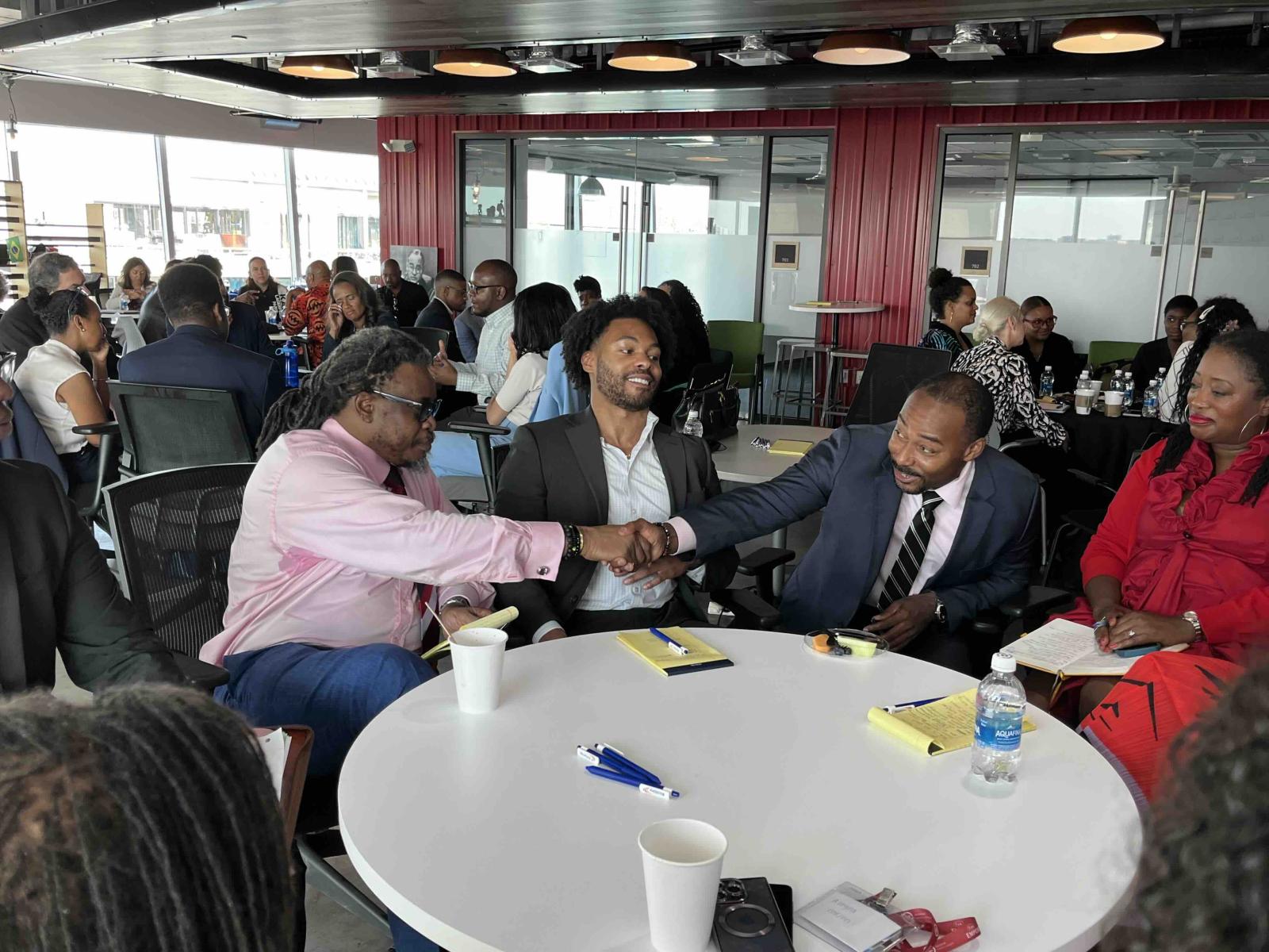 Participants at Bunche Center gobal politics event.