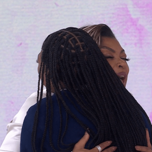 Taraji P. Henson hugs Trinity Garrison