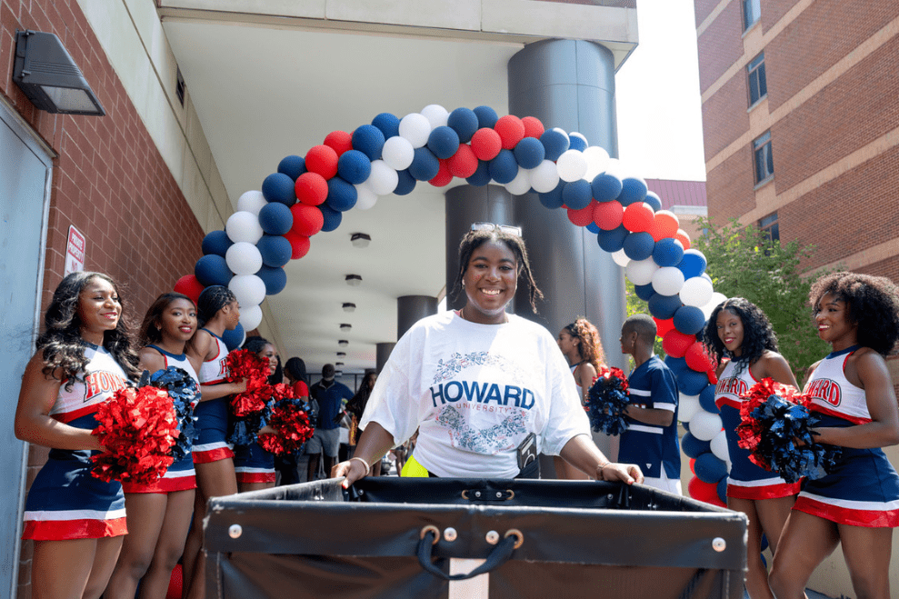 A freshman moves into Howard