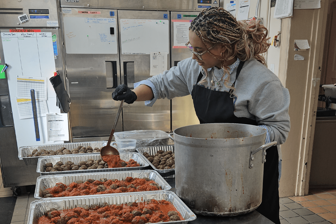 Preparing meals in Asheville