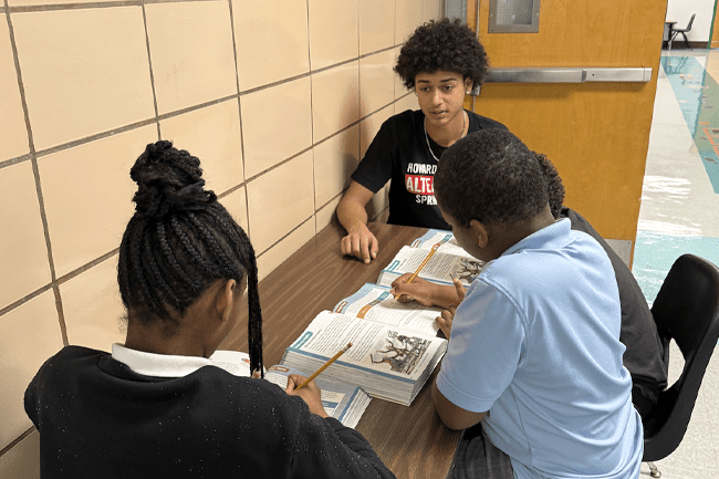 Howard university students on Alternative Spring Break in St Louis