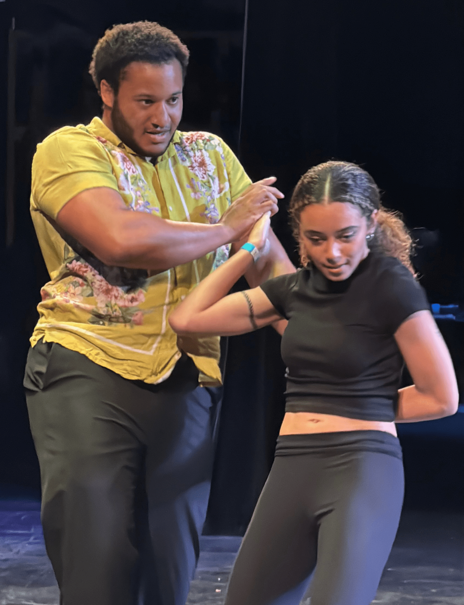 Kaie Hall dancing a Latin routine