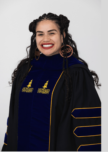 Stacey Speller, Ph.D. in academic regalia