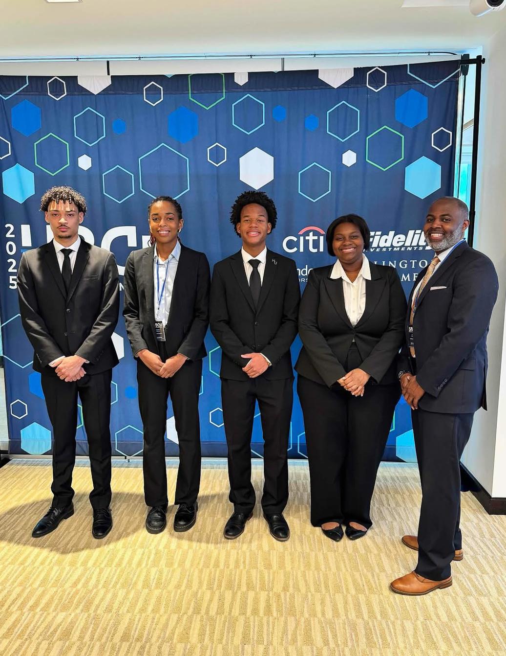 Students participating in the Wellington Pitch Competition