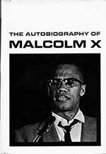 Autobiography of Malcolm X black and white cover