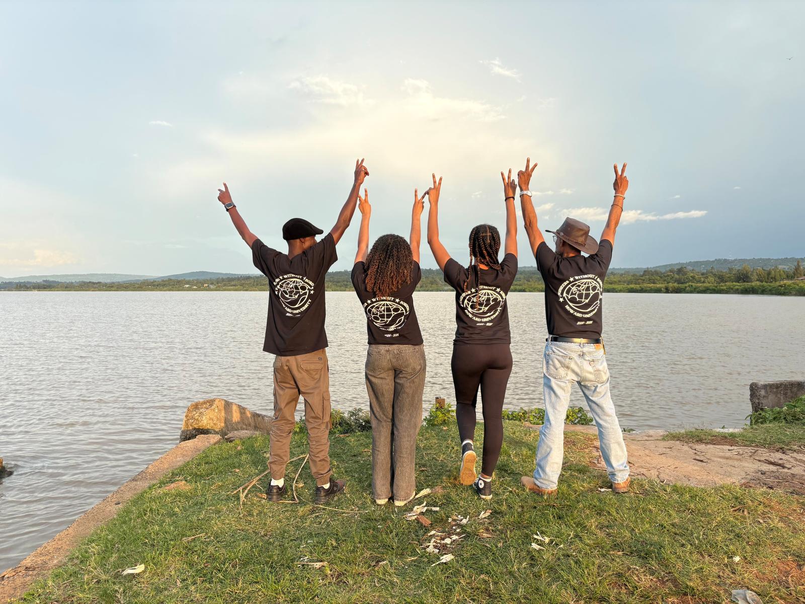 EWB project team embracing community at project site