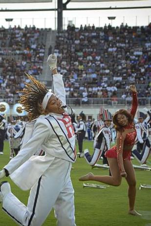 Drum major Alana Howard