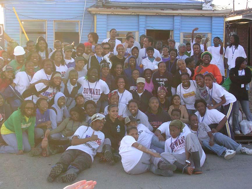 Howard ASB students working in New Orleans during the Katrina aftermath.
